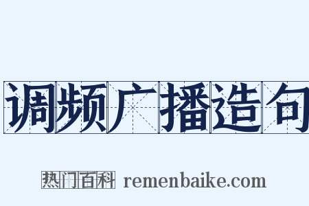 调频广播造句是什么意思的图片